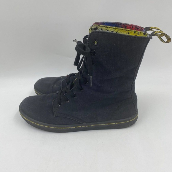 Dr. Martens Shoes Dr Martens Womens 9 Stratford Air Wair Bouncing Soles Black Canvas High